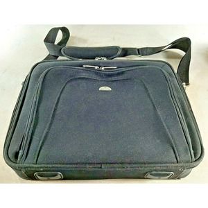 Samsonite Laptop Carry on Travel Bag Black Canvas Shoulder Strap 16" x 11" x 7"